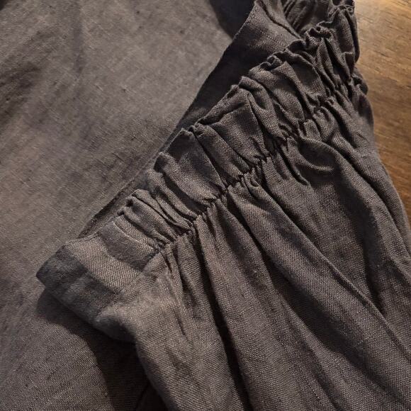 Bryn Walker Women’s Small 100% Linen Pants Pull On Wide Straight Leg High Rise - Picture 7 of 12